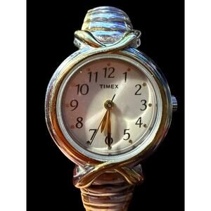 Timex Women's Two-Tone Expansion Band Quartz Wristwatch Classic Analog Watch